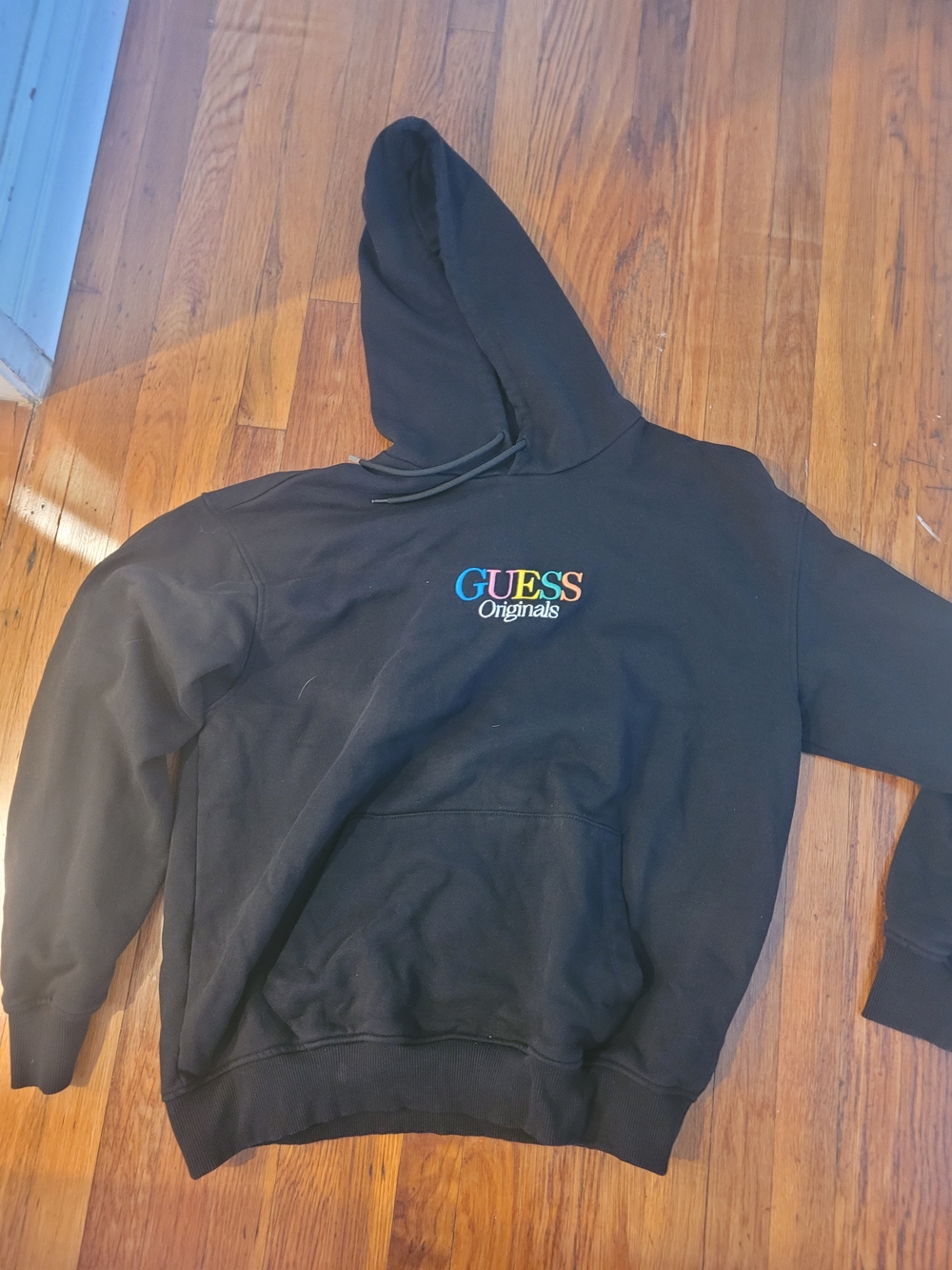 Guess Black Hoodie with Branded Patch